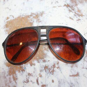 Vintage 1980s Sunglasses With Amber Lens